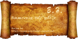 Baumzveig Hágár névjegykártya